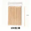 Palillos de madera para decoración de uñas al por mayor transfronterizos, palillos de puntos, removedor de cutículas, limpiador de esmalte de uñas, palillos de madera multifuncionales, 100 piezas por paquete