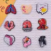 Charms Criativos para Sapatos em Formato de Órgão Borracha Macia de PVC Desenho Animado Crocs Acessórios DIY Fivelas de Decoração de Sapato Destacáveis Atacado em Estoque