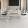 Mesa de conferência, mesa longa, mesa simples moderna pequena para recepção, escritório, reunião, treinamento, mesa grande para sala de conferências com cadeiras, mesa longa