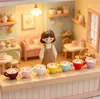 Copo de café de simulação de resina transfronteiriço, louças de brinquedo, pratos, cola de creme, acessórios e peças pequenas para casa de bonecas DIY em miniatura