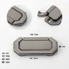 Tirador de Anillo Invisible para Puerta de Armario con Cajón sin Perforaciones, Tapa Blanda, Oscuro, Moderno y Sencillo