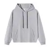 Moletom Básico de Gola Redonda Cor Sólida Pesado 350g Transfronteiriço para Homens, Marca da Moda Solto Casual Esportivo Hoodie