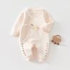 Ropa para Recién Nacido Algodón de Seda de Tres Capas Fino Primavera Mameluco para Bebé Varón Bata para Bebé Pijama para Niña Traje para Gatear Sin Huesos