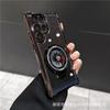 Funda para teléfono Samsung S26U/S25 Descompresión con Borde Galvanizado Anti-Caída en las Cuatro Esquinas A37 Fidget Spinner con Soporte Magnético