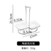 Juego de Cucharas para Fondue de Acero Inoxidable con Soporte Engrosado para Cucharón de Sopa Comercial, Soporte para Cucharas de Sopa de Buffet, Cuchara Coladora, Juego de Soporte para Fondue, Tazones y Platos