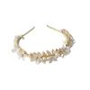 Diadema de Hoja de Aleación Dorada Europea y Americana Nueva Diadema Metálica de Hoja Mori Corona Nupcial Sello de Cabello Super Hada Accesorios para el Cabello
