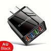 Carregador Multi-Porta 4 USB 5V2A Cabeça de Carregamento para Celular Regulamentos Australianos Regulamentos Americanos Regulamentos Europeus Regulamentos Britânicos Carregador Multi-Porta de Viagem