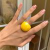 Anillo Acrílico Color Caramelo de Moda Exagerada Anillo Geométrico Transfronterizo Europeo y Americano Exagerado Joyería para Mujeres