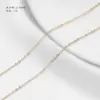 Corrente Banhada a Ouro 14K, Corrente Fina, Corrente em Formato de O com Pingente de Franja, Corrente Extensora, Pulseira, Materiais para Colar, Acessórios de Corrente Solta para DIY