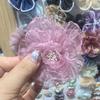 Accesorios de ropa con flores para bricolaje, organza, camelia estéreo, rosa, tocado, fabricantes de accesorios al por mayor