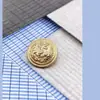 Botón de metal de ancla de corona estilo británico para chaqueta de traje suéter abrigo botón redondo con pie