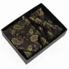 Set de Regalo de Corbata para Hombre, Pajarita de Moda de Alta Gama, Jacquard de Seda de Poliéster Bordado, Logotipo Personalizado, Corbata para Hombre al por Mayor