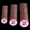 Condón Dildo Usable para Prepucio de Pene Engrosado y Agrandado para Hombres Condón Sexy Hueco Diente de Lobo Condón Alargado y Engrosado