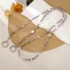 Nueva entrada, cadena cruzada ligera de lujo con cuentas de cristal para teléfono móvil, cadena híbrida con cuentas para teléfono móvil, cuerda colgante, decoración para equipaje, cordón para mujer