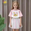 Lindo e Fofo Conjunto de Manga Curta para Meninas 2026 Novo Estilo Vestido Rodado de Tule para Bebê Doce Vestido de Princesa Moderno