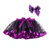 Saia infantil europeia e americana Halloween laço desenho animado saia metalizada saia tutu de meninas entrega de peça única