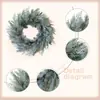 Corona de Navidad Mixta de PE 60cm Decoración Navideña Artificial Adorno de Escena Festiva Accesorios Colgante de Pared Corona Artificial Hecha a Mano