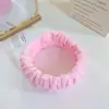Faixa de Cabelo com Laço de Veludo Coral Transfronteiriça para Mulheres, Faixa Larga para Lavar o Rosto, Faixa de Pelúcia Lisa, Acessório de Cabelo Simples