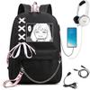 Nueva mochila escolar de anime para estudiantes, adolescentes y niñas, con temática de espías y juegos de rol.