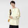 Outono e inverno dos homens Nova camisola jacquard marca de moda coreana masculina pulôver de listra lateral em torno do pescoço camisola simples casal mesmo estilo