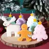 Velas con temática navideña transfronterizas, árbol de Navidad, renos, velas en forma de copo de nieve, recuerdos navideños, venta al por mayor de fábrica