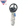Válvula de Mariposa Abrazadera Estándar Americano Shanghai Hugong D373W-300Lbp Acero Inoxidable Válvula de Mariposa Turbo Accionada de Tres Excentricidades