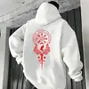 Moletom com Capuz Masculino Tendência 2025 com Estampa de Arte Antiga, Moletom Casual Esportivo Outono e Inverno