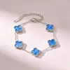 Pulsera popular de trébol de cuatro hojas de 13 mm exquisitamente elaborada, pulsera de cinco flores de nácar de doble cara de 18 quilates para mujer, nueva versión con un toque de alta gama
