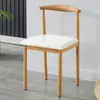 Cadeira Nórdica Minimalista Moderna de Ferro Forjado com Encosto para Lanche, Fast Food, Restaurante, Banqueta, Loja de Chá com Leite, Cadeira de Jantar para Restaurante