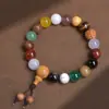 Fornecimento de fábrica pulseira de raiz de bodhi de jade branco com lótus esculpido pulseira de círculo único de semente original pulseira de lótus de semente de bodhi para homens e mulheres