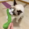 Juguete para perro serpiente autoentretenimiento descompresión resistente a mordeduras juguete para gato papel crujiente serpiente verde palo para provocar perros para gatitos mascotas juguete para morder gato