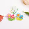 Accesorios de resina al por mayor accesorios diy pegatinas de taza de agua de doble flor transparente hielo pegamento crema accesorios para el cabello de niños pegatinas materiales hechos a mano