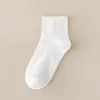 Calcetines para Niños, Calcetines Deportivos Blancos Cortos para Niñas al por Mayor, Calcetines Absorbentes de Sudor de Longitud Media para Primavera y Otoño, Calcetines Blancos para Estudiantes Niños