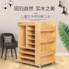 Mesa de Arte Móvel para Jardim de Infância Sala de Aula de Artes Armário de Armazenamento de Papel de Desenho em Madeira Maciça Estúdio de Educação Infantil Rack Organizador Armário de Artes