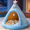 Nido para gato todo el año semi-cerrado sentido de seguridad nido para mascota casa para perro invierno engrosado suministros para mascotas venta al por mayor transfronteriza
