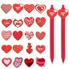 Accesorios de Corazón Rojo para el Día de San Valentín Parche Suave de PVC Accesorios para el Cabello Funda para Teléfono Celular Flor para Zapatos Joyería DIY Accesorios de Bolígrafo Publicitario