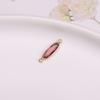 Fronteiriço Cobre Banhado a Ouro Luneta Cristal Oval Pingente Duplo Brincos Pendentes Anel Pulseira Colar Acessórios de Joalheria DIY Conectores