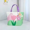Bolsa de Regalo para el Día del Maestro, Souvenir de Tulipán, Bolsa de Empaque de Mano, Bolsa de Lona de Alta Gama y Práctica para Maestros
