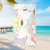 Toalhas de praia da série Sanrio para comércio exterior, toalhas de banho estampadas com desenhos animados, toalhas absorventes e de secagem rápida, fornecimento direto do fabricante