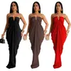 C7135 Transfronterizo Aliexpress Amazon Moda Europea y Americana Vestido Sexy Ajustado de Color Sólido para Mujer Vestido con Cuello en V Nuevo