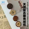 Botones Naturales de Coco Materiales Hechos a Mano para Manualidades Botones Decorativos para Camisa Suéter Accesorios para el Cabello Bolsas de Tela Hechas a Mano Accesorios