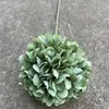 Fabricante de Flores Artificiales para Bodas Verdes Hortensia Verde Rosa Rocío de Golondrina Loto Bola de Cebolla Decoración Suave para Bodas Flor Artificial al por Mayor