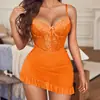 Conjunto de Lencería Sexy de Encaje de Verano para Mujer Transfronterizo Europeo y Americano Camisola Push-Up Camisón de Malla Transparente