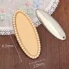 Brocado de Canción Bordado Teñido de Índigo Tela Base Estilo Chino Nuevo Clip de Borde de Perla Nuevo Clip Plano Base para Lazo de Pelo con Cubierta