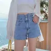 Shorts Jeans Hot Girl para Mulheres, Novo Estilo Verão 2025, Shorts Retos Ultra-Curtos para Meninas Ligeiramente Fortinhas, Hot Pants Slimming Estilo Mma