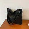 Bolso de Hombro Casual Simple de Moda Estilo Coreano Gran Capacidad 2026 Primavera Nuevo Lado Suave Bolso Tote para Estudiante Universitario y Viajero