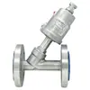 Válvula de Assento Angular Pneumática com Flange de Aço Inoxidável 304 Resistente a Altas Temperaturas de Vapor Válvula de Bloqueio Tipo Y Válvula de Controle de Ar 15Dn254032
