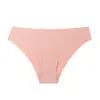 Calcinhas Femininas Sexy Sem Costura de Seda de Gelo Estilo Europeu e Americano Multicor, Respiráveis Invisíveis Simples de Cintura Baixa, Atacado em Estoque