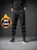 Calça Nova Masculina Outono e Inverno, Calça Harem Casual Solta Versátil Espessada de Veludo Masculina, Calça Quente de Inverno