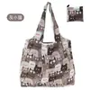 Bolsa de Tote de Compras Floral Grande de 190t en Stock de Gran Venta, Bolsa de Poliéster al por Mayor, Bolsa Plegable, Bolsa de Regalo Promocional